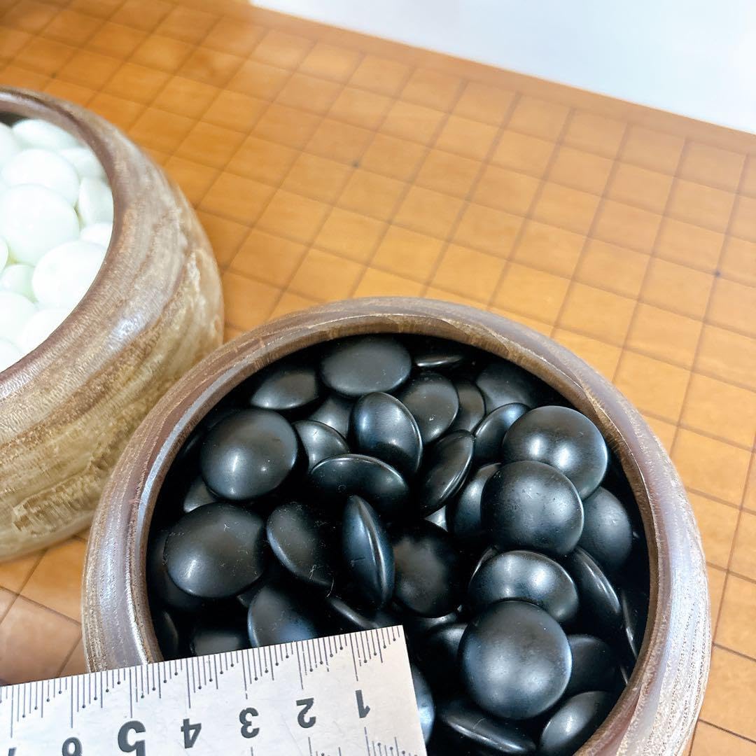 天然木製囲碁盤セット 脚付 板目木裏 ヘソ有り 19路盤 木製